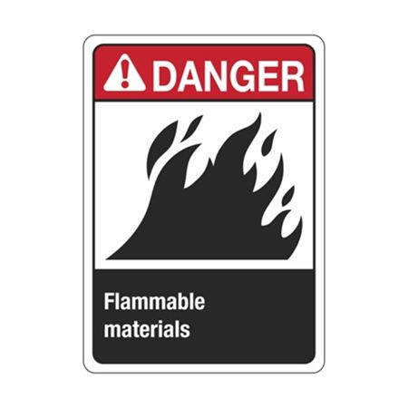 Danger Flammable Materials Sign